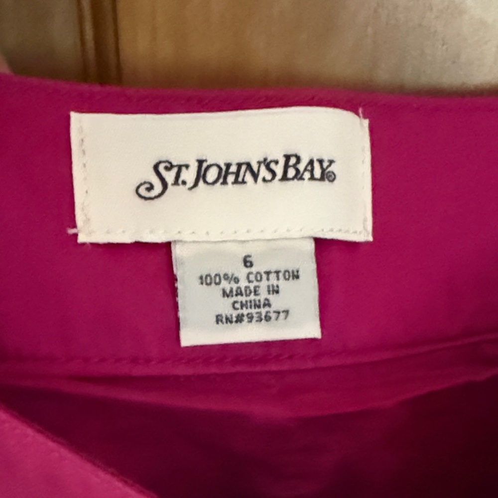 St. John's Bay Fuchsia Floral A-Line Skirt - Picture 2 of 8